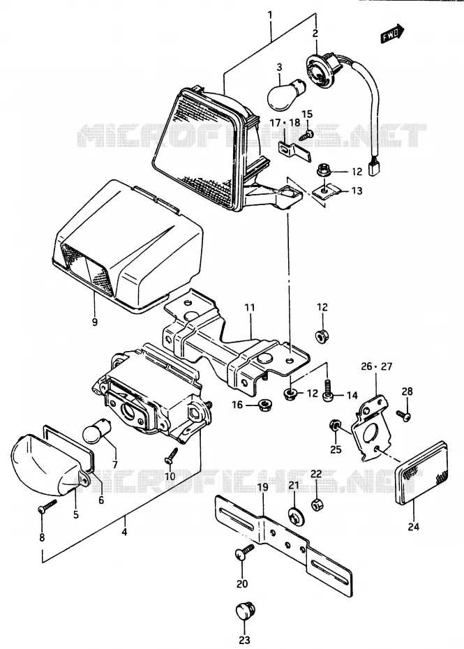 ACHTERLICHT Suzuki MOTO 250 RG 1986  RG250G(G/H)