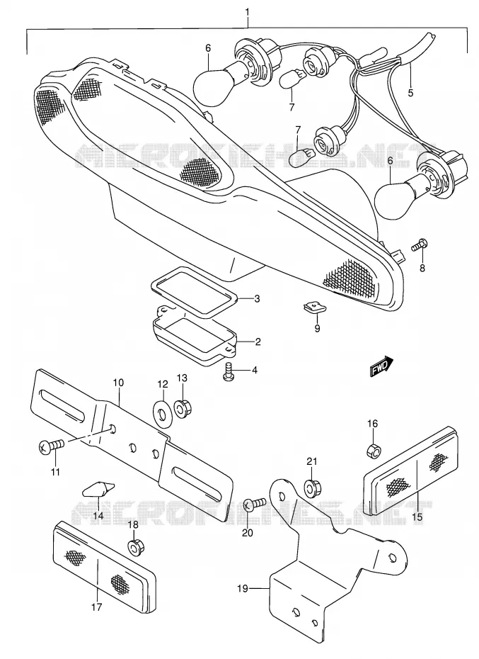 ACHTERLICHT Suzuki MOTO 600 RF 1994  RF600RUR(E2)
