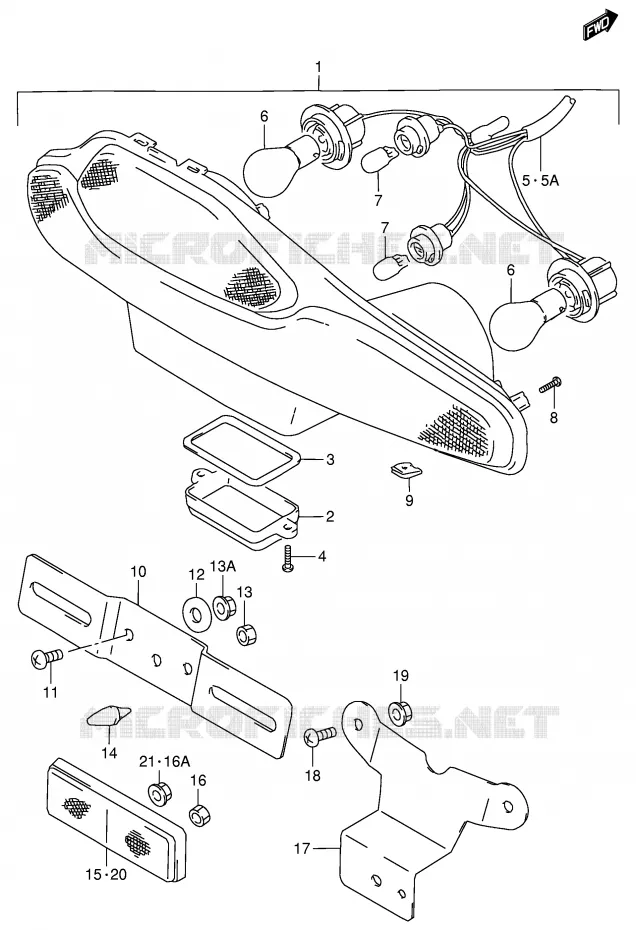 ACHTERLICHT Suzuki MOTO 900 RF 1997  RF900RV(E2)