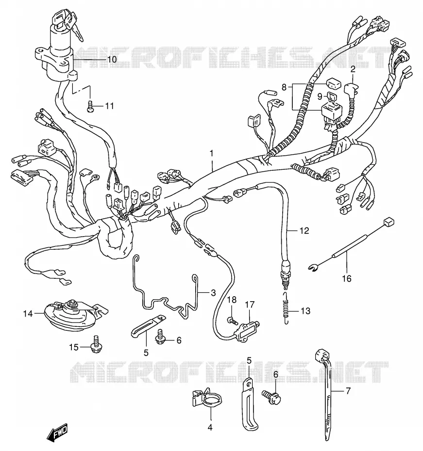 BEDRADING Suzuki MOTO 125 RG 1994  RG125FUR(E18)