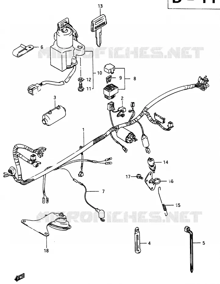 BEDRADING Suzuki MOTO 250 RG 1986  RG250G(G/H)