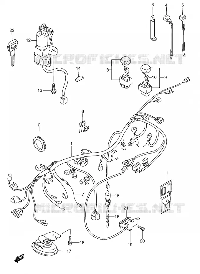 BEDRADING Suzuki MOTO 250 RG 1996  RGV250T(E24)