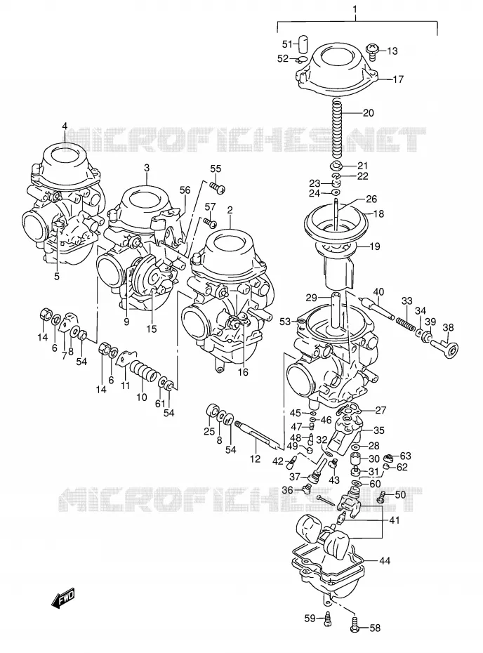 CARBURATOR (MODELE P/R E18/E39) Suzuki MOTO 600 RF 1997  RF600RUV(E2)