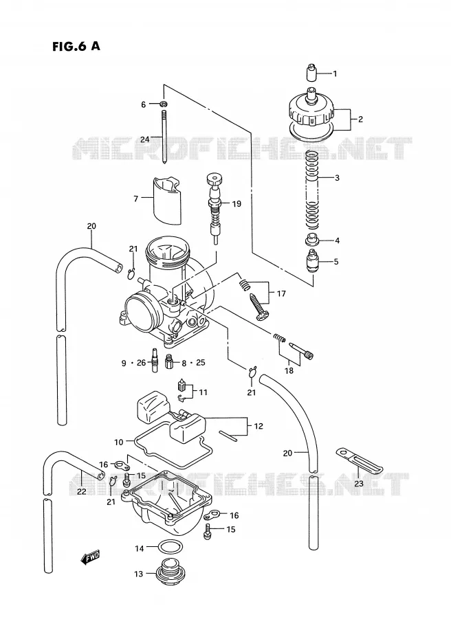 CARBURATOR (MODELE R/S) Suzuki MOTO 125 RM 1994  RM125R(E2)