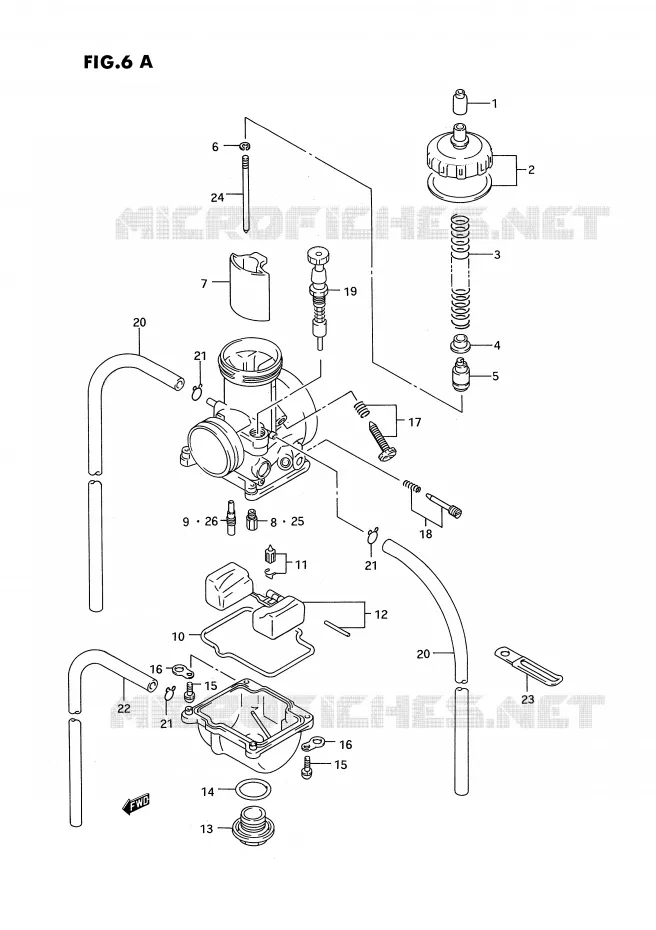 CARBURATOR (MODELE R/S) Suzuki MOTO 125 RM 1994  RM125R(E3)
