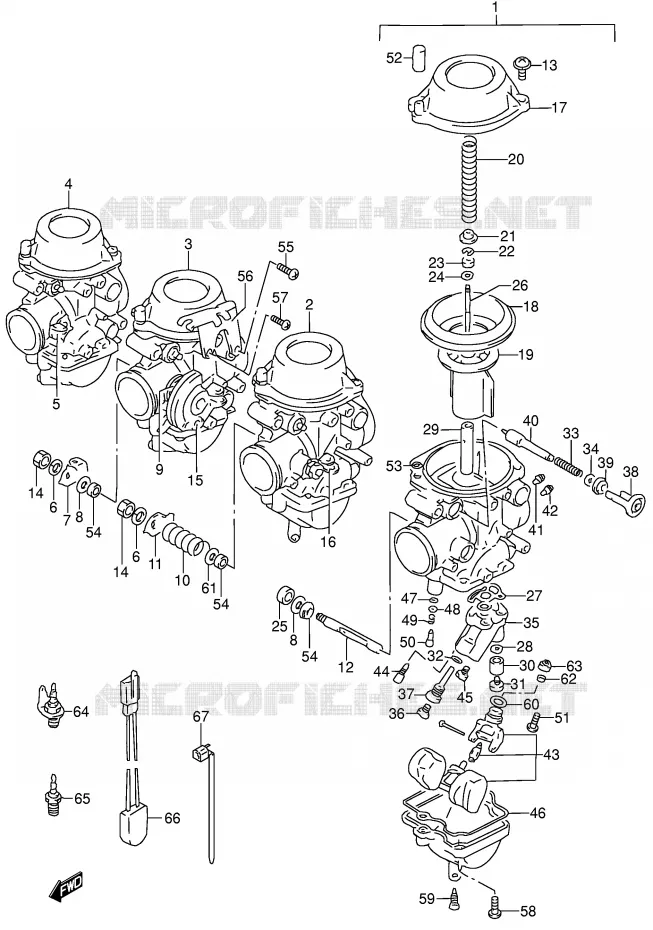 CARBURATOR (MODELE S) Suzuki MOTO 600 RF 1995  RF600RS(E2)