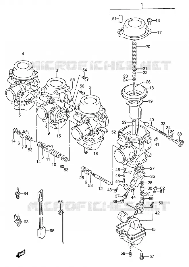 CARBURATOR (MODELE S/V E18) Suzuki MOTO 600 RF 1993  RF600RUP(E2)