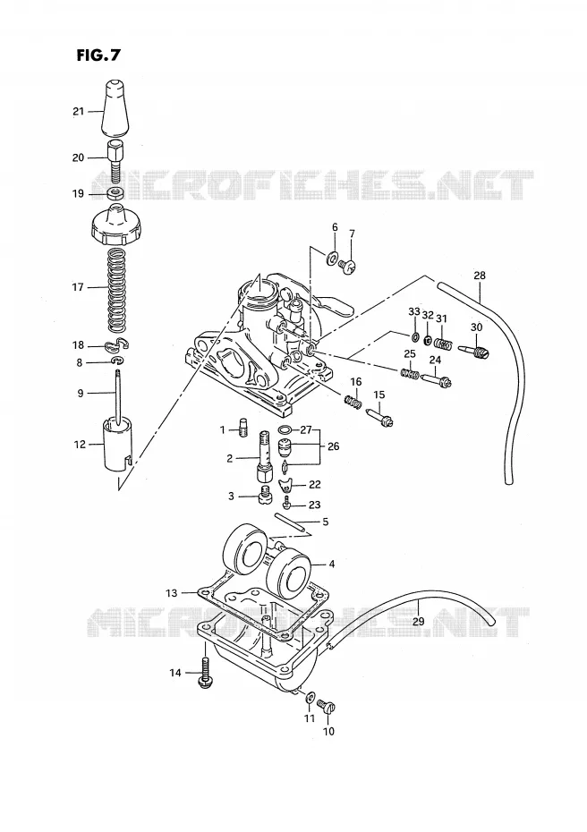 CARBURATOR Suzuki MOTO 50 PV 1987  PV50H(E15)