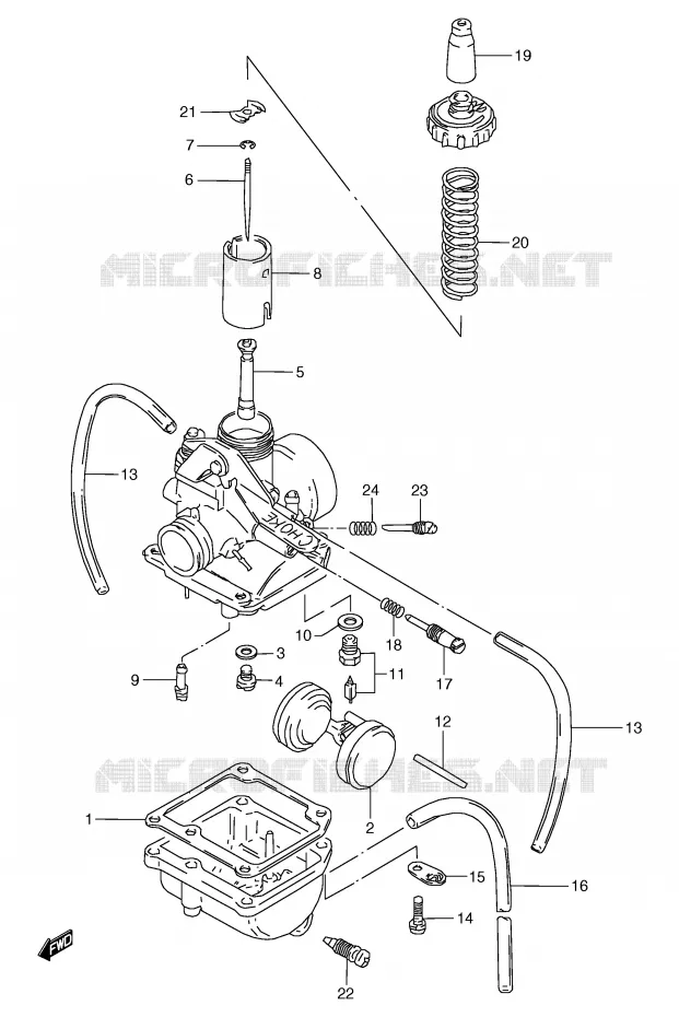 CARBURATOR Suzuki MOTO 80 RG 1985  RG80CF(E4)