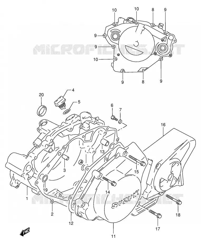 CASING Suzuki MOTO 125 RG 1992  RG125FN(E18)