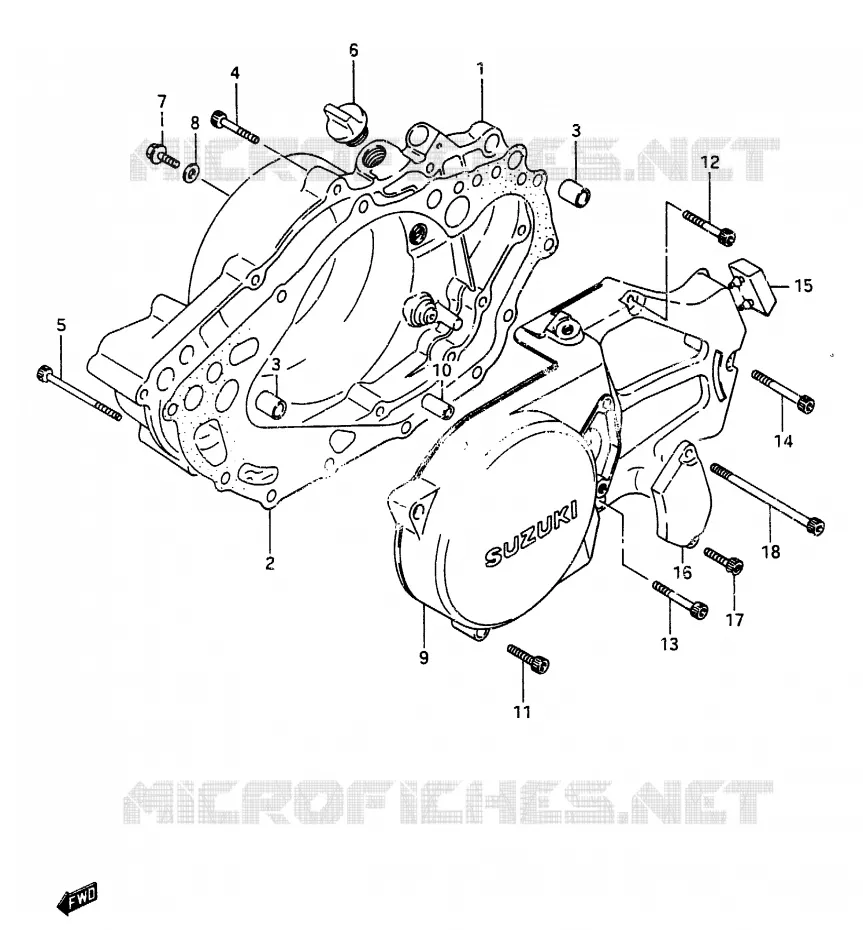 CASING Suzuki MOTO 250 RG 1987  RG250H(G/H)