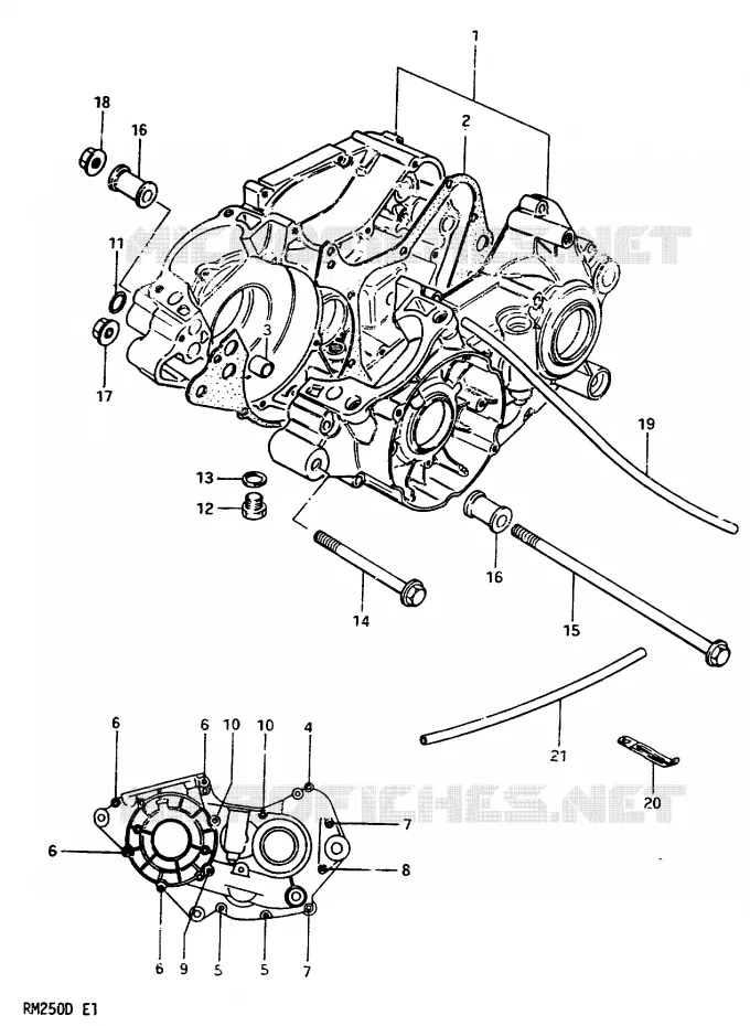 CASING Suzuki MOTO 250 RM 1982  RM250Z(Z/D)