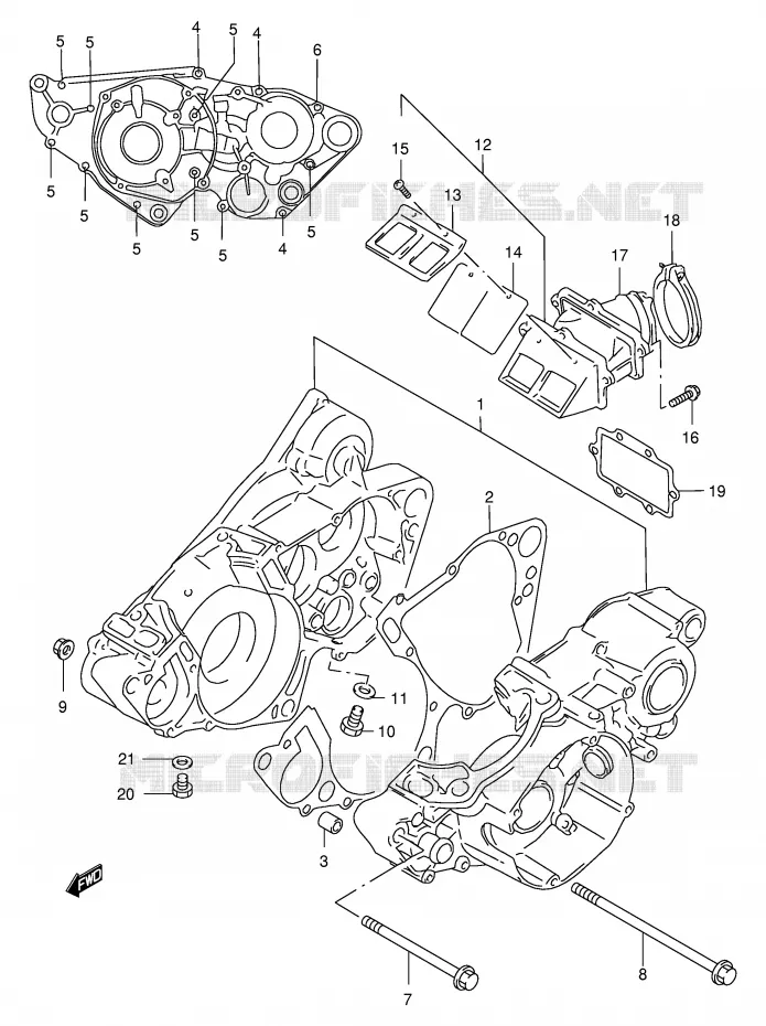 CASING Suzuki MOTO 250 RM 2000  RM250Y(E3/E28)
