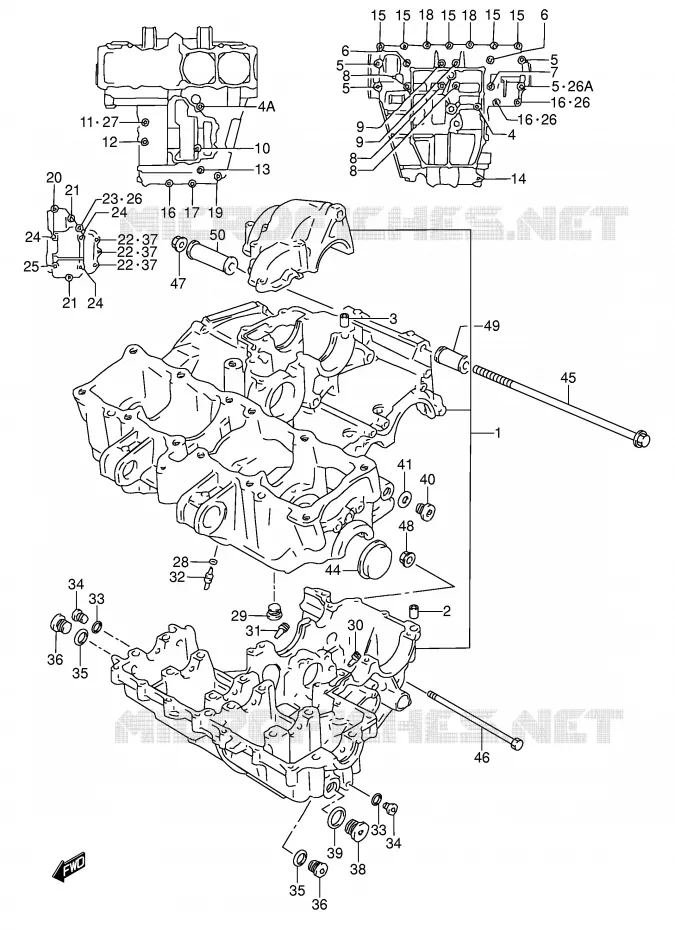 CASING Suzuki MOTO 600 RF 1996  RF600RT(E2)