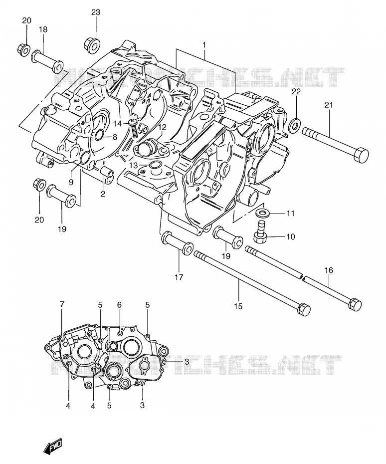 CASING Suzuki MOTO 80 RG 1987  RG80CH(E4)