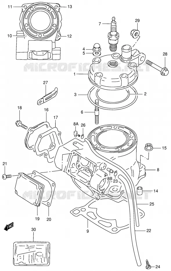 CILINDER Suzuki MOTO 125 RM 1996  RM125T(E2)