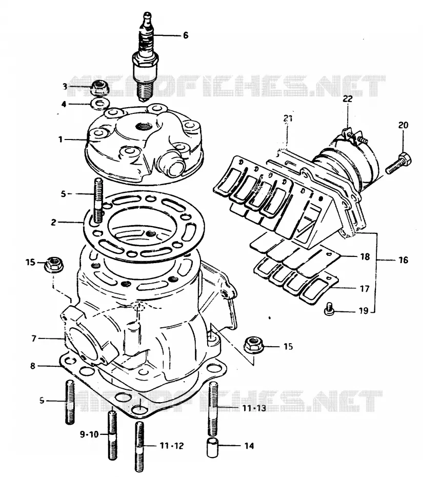 CILINDER Suzuki MOTO 250 RM 1982  RM250Z(Z/D)