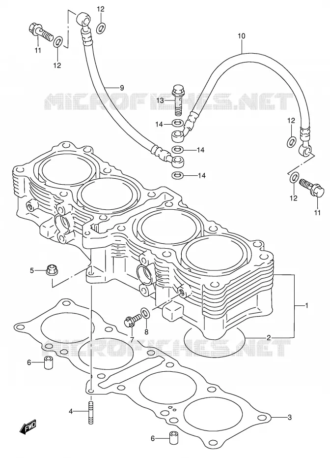 CILINDER Suzuki MOTO 600 RF 1993  RF600RUP(E2)