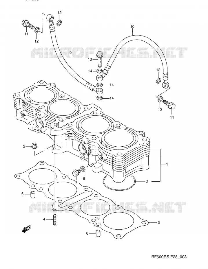 CILINDER Suzuki MOTO 600 RF 1994  RF600RR(E28)