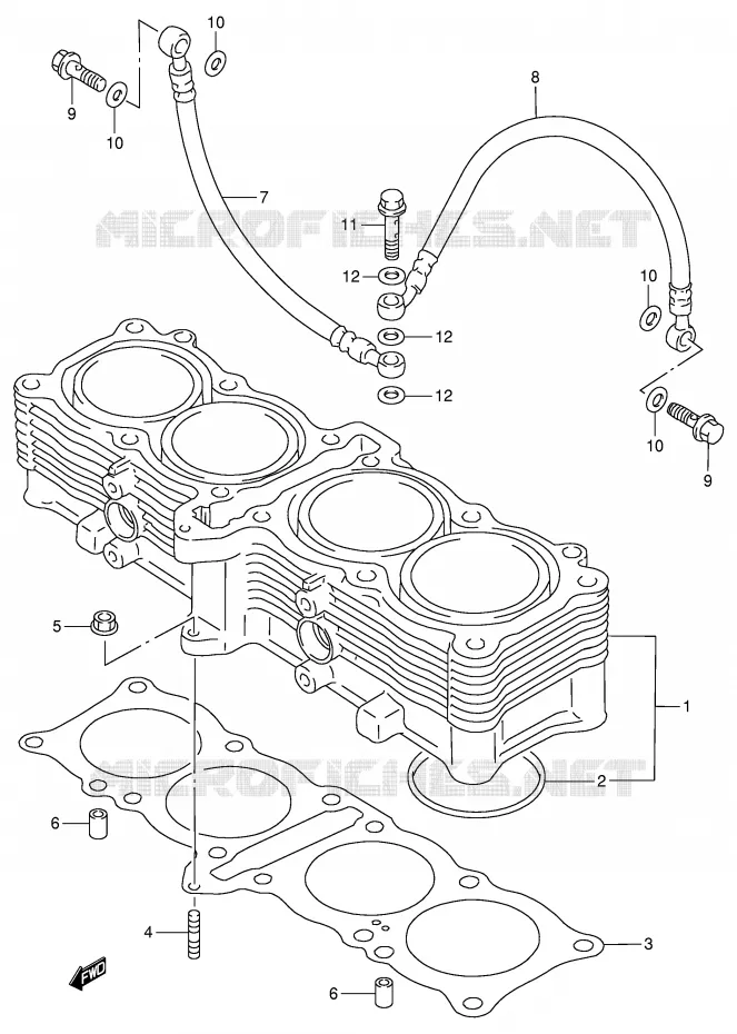 CILINDER Suzuki MOTO 900 RF 1994  RF900RR(E2)
