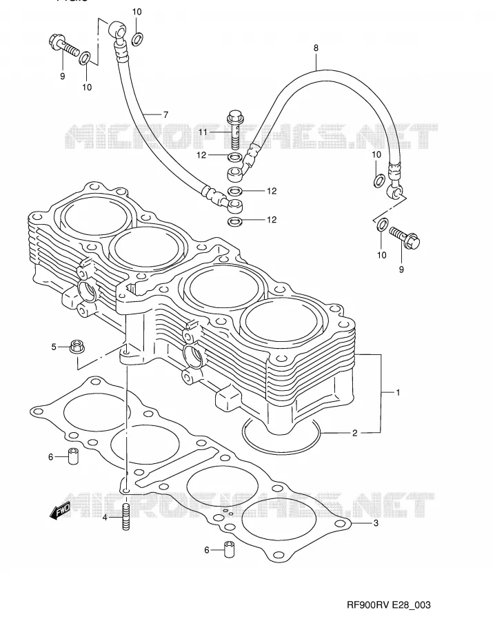 CILINDER Suzuki MOTO 900 RF 1996  RF900RT(E28)