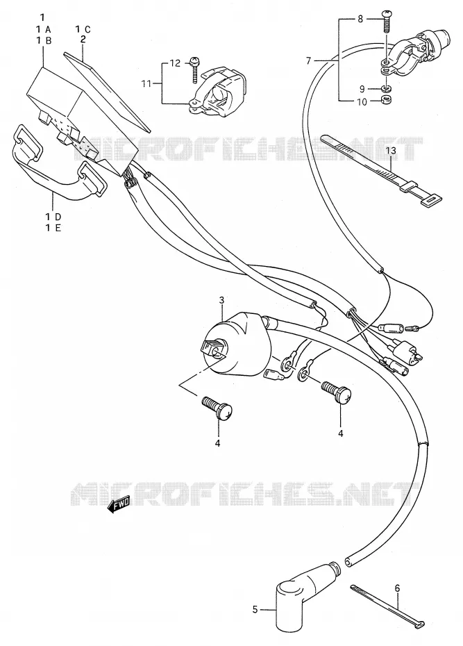 ELEKTRISCH Suzuki MOTO 125 RM 1991  RM125 M (E03,E28,E33)