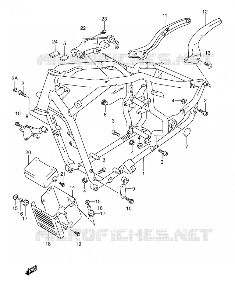 FRAME Suzuki MOTO 1500 INTRUDER 2007  VL1500K7(E2)