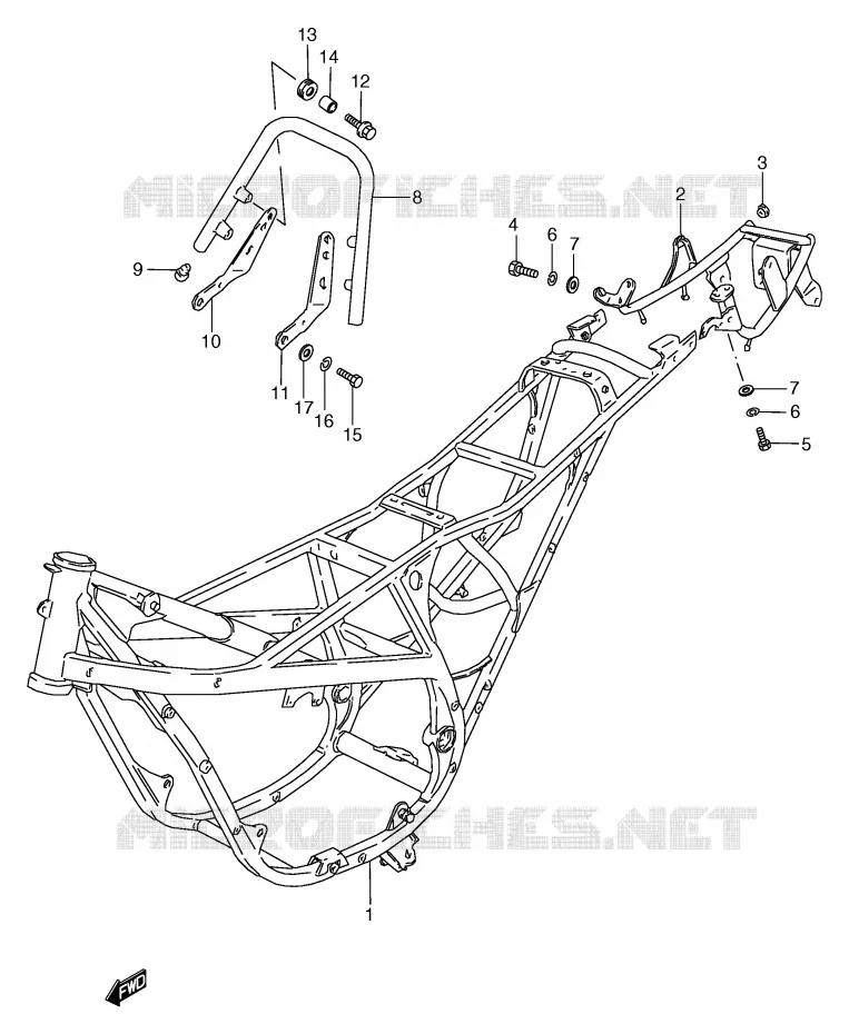 FRAME Suzuki MOTO 80 RG 1987  RG80CH(E4)
