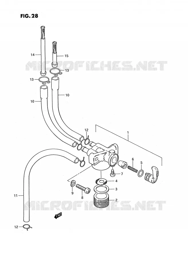 FUEL COCK Suzuki MOTO 50 PV 1994  PV50R(E15)