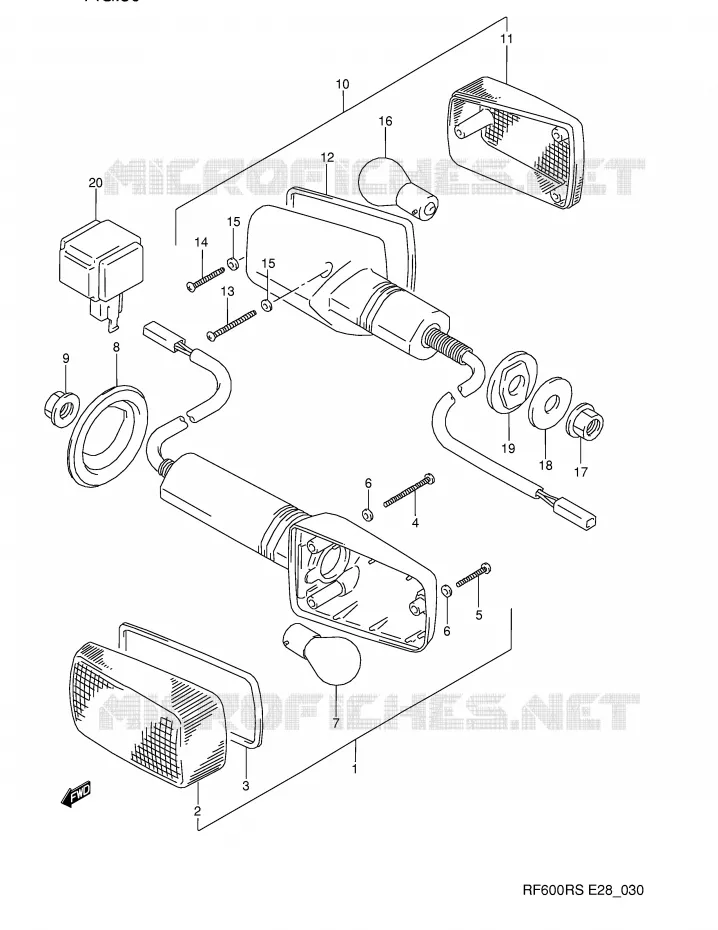 INDICATOREN Suzuki MOTO 600 RF 1994  RF600RR(E28)