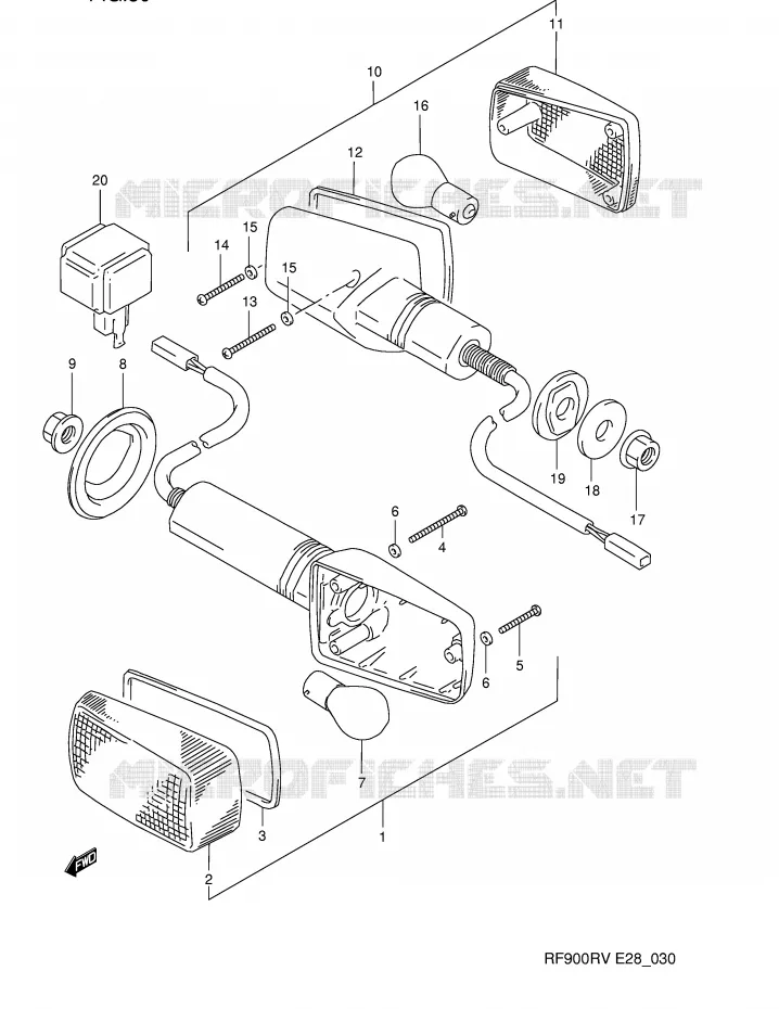 INDICATOREN Suzuki MOTO 900 RF 1997  RF900RV(E28)