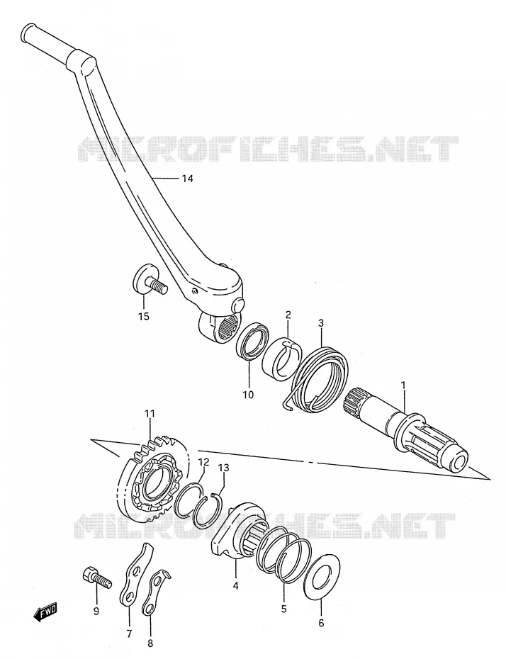 KICKSTARTER Suzuki MOTO 250 RM 1992  RM250 N (E03,E28,E33)