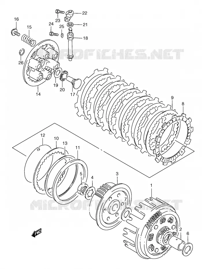 KOPPELING Suzuki MOTO 250 RG 1996  RGV250T(E24)