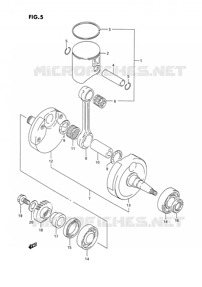 KRUKAS (MODELE P) Suzuki MOTO 250 RM 1995  RM250S(E2)
