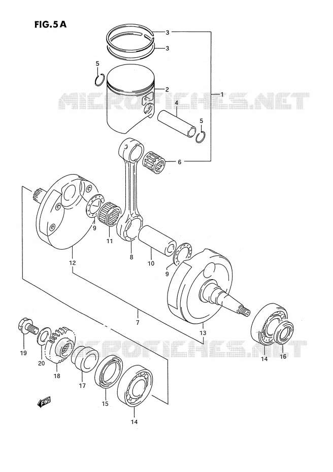 KRUKAS (MODELE R/S) Suzuki MOTO 250 RM 1993  RM250P(E2)