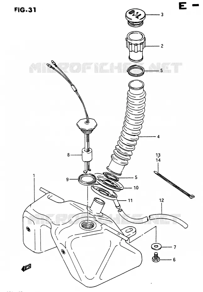 OLIE TANK Suzuki MOTO 250 RG 1987  RG250FH(G/H)