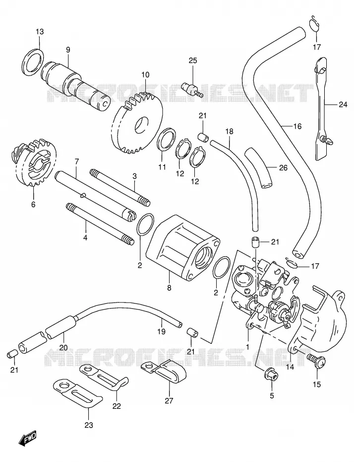 OLIEPOMP Suzuki MOTO 125 RG 1994  RG125FUR(E18)