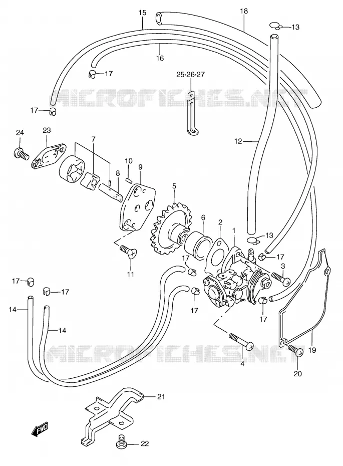 OLIEPOMP Suzuki MOTO 250 RG 1991  RGV250M(E24)