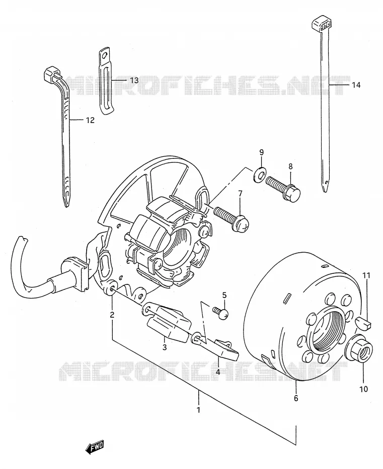 ONTSTEKING Suzuki MOTO 250 RM 1991  RM250M(E28)