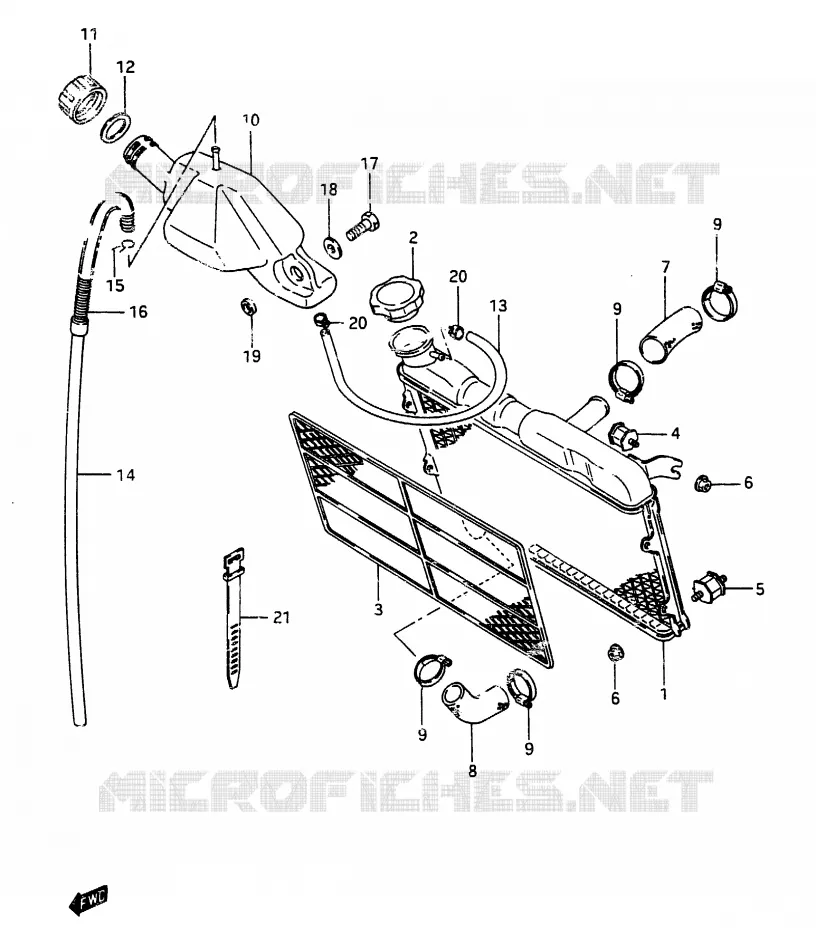RADIATOR Suzuki MOTO 250 RG 1986  RG250G(G/H)