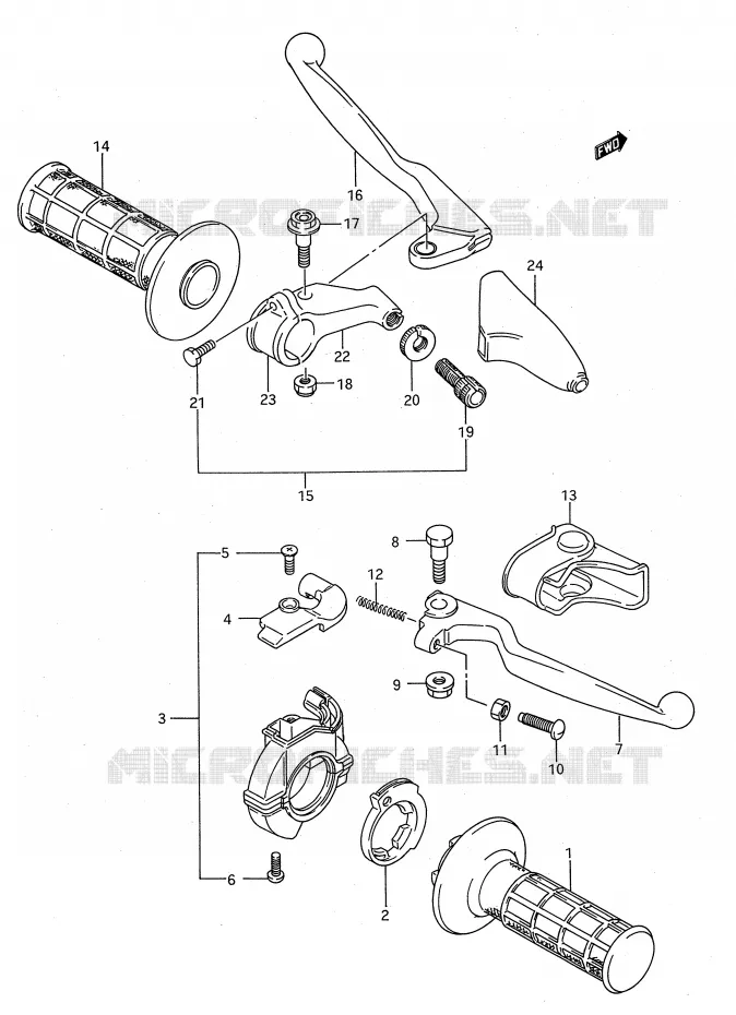 SCHAKELAARS (N/P/R) Suzuki MOTO 125 RM 1993  RM125P(E28)