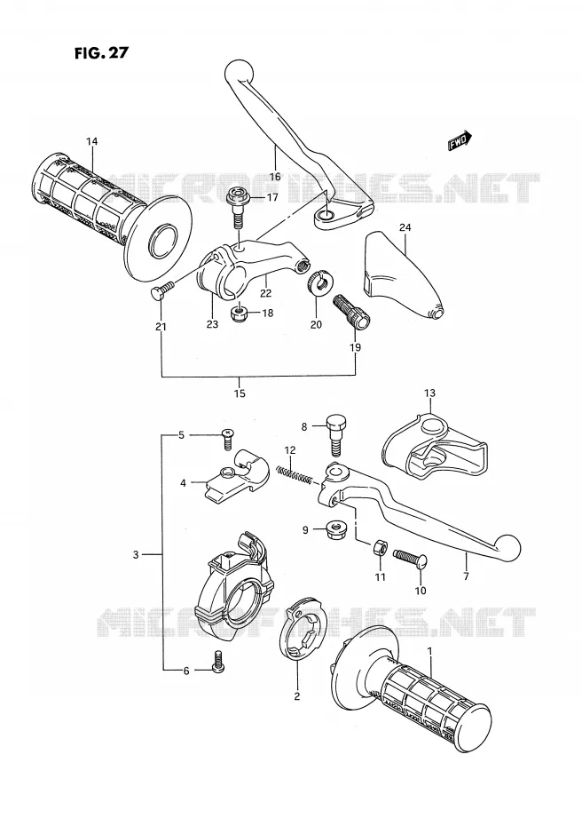 SCHAKELAARS (N/P/R) Suzuki MOTO 125 RM 1994  RM125R(E3)