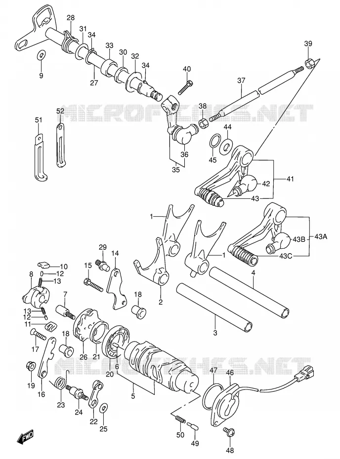 SCHAKELEN ASSY Suzuki MOTO 600 RF 1994  RF600RR(E2)