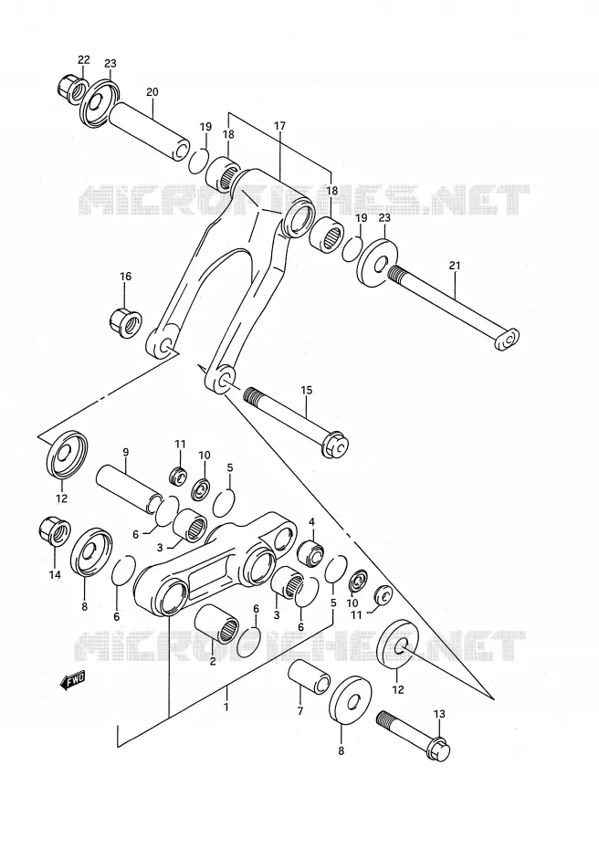 SCHOKBREKER AANEENSCHAKELING (MODELE N) Suzuki MOTO 125 RM 1993  RM125P(E28)