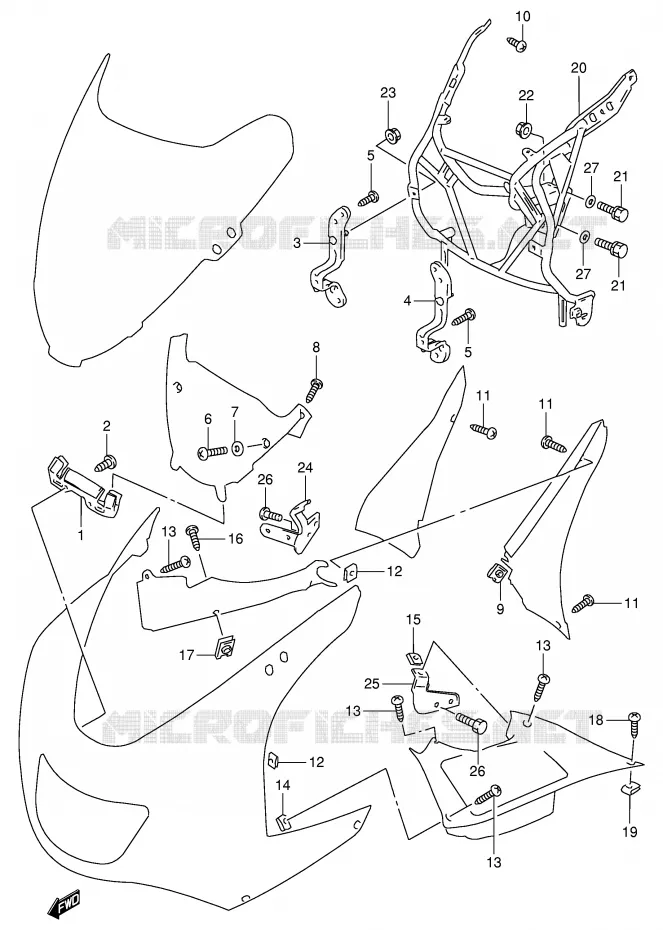 SIDE KUIP Suzuki MOTO 900 RF 1995  RF900RS(E2)