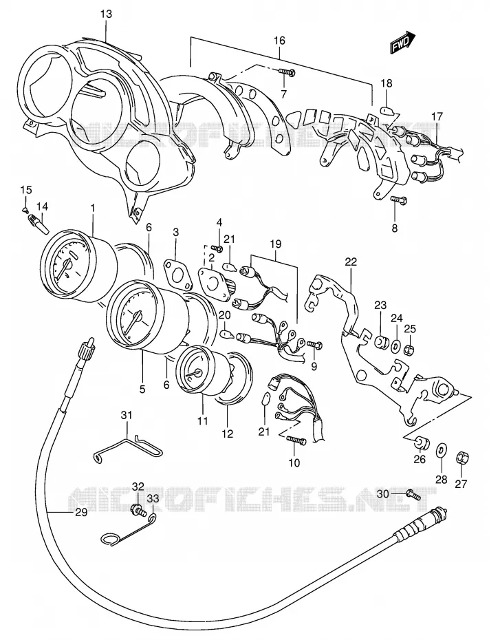 SNELHEIDSMETER (MODELE R/S) Suzuki MOTO 900 RF 1994  RF900RR(E2)