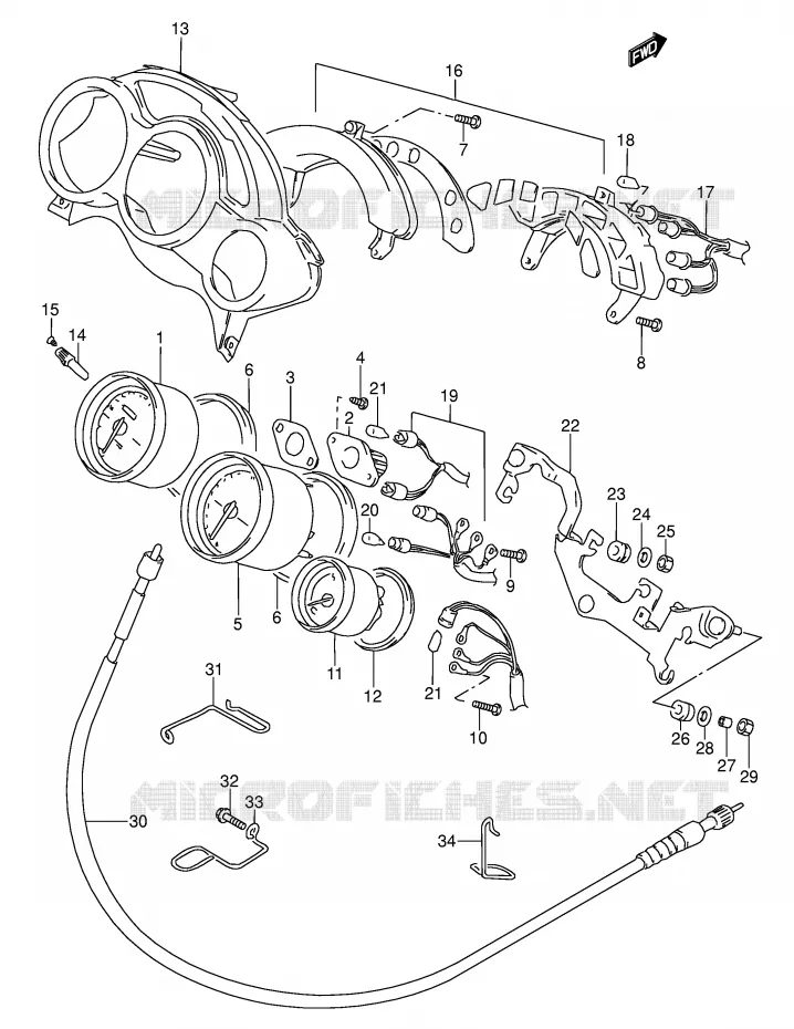 SNELHEIDSMETER (MODELE T/V) Suzuki MOTO 600 RF 1996  RF600RUT(E2)