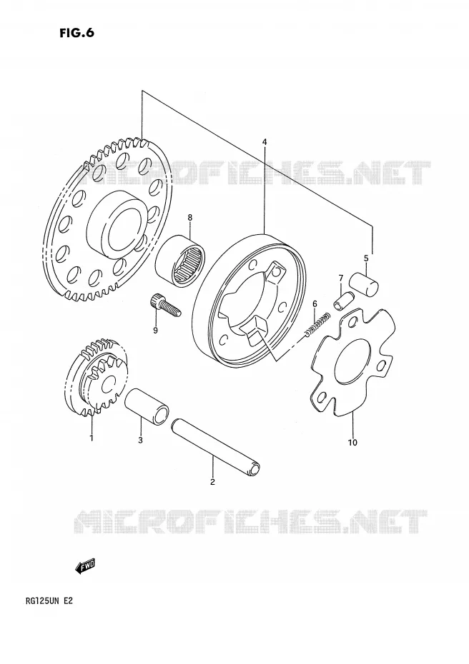 STARTMOTOR CLUTCH Suzuki MOTO 125 RG 1992  RG125UN(E2)