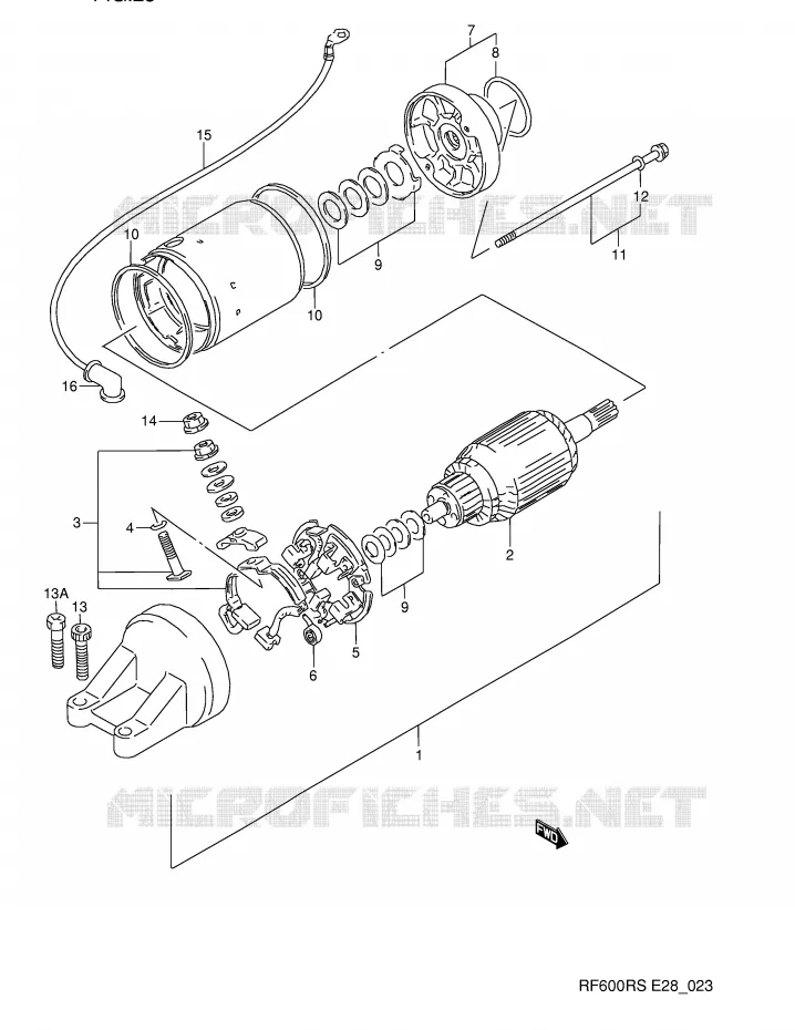 STARTMOTOR Suzuki MOTO 600 RF 1994  RF600RR(E28)