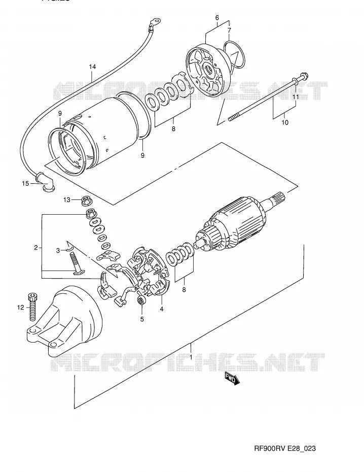 STARTMOTOR Suzuki MOTO 900 RF 1995  RF900RZS(E28)